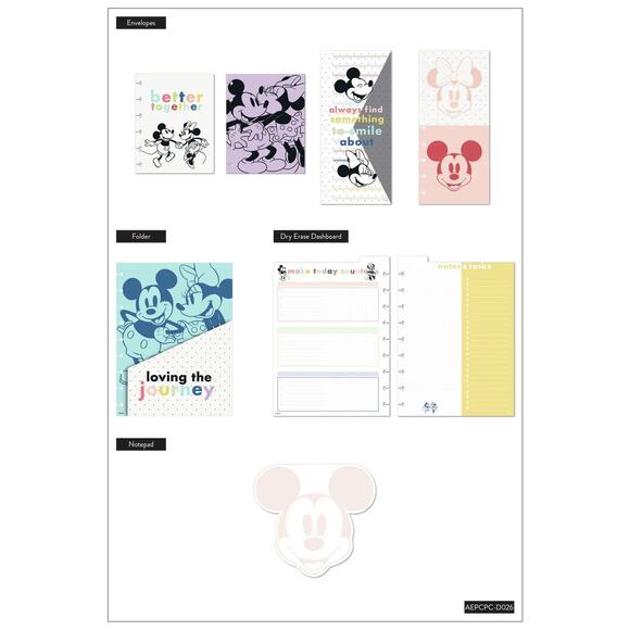 NEW Happy Planner Disney Minnie Mickey Classic Planner Companion Folders Papers - Picture 2 of 14